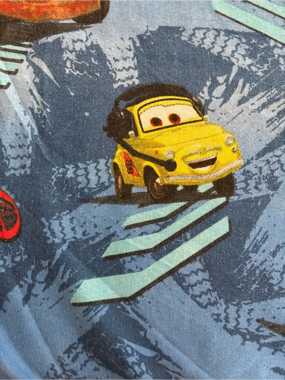 Disney Pixar Cars 2 WGP Lightning McQueen Set Twin Fitted Sheet & Pillowcase